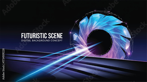A futuristic digital background concept with a dark blue-black void space.  (4)_traced