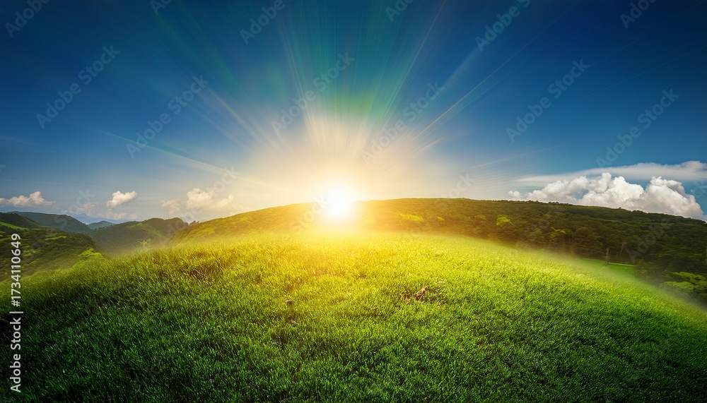 Naklejka premium Sun Go Green Save Planet