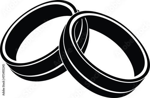 rings icon, eternal bond design