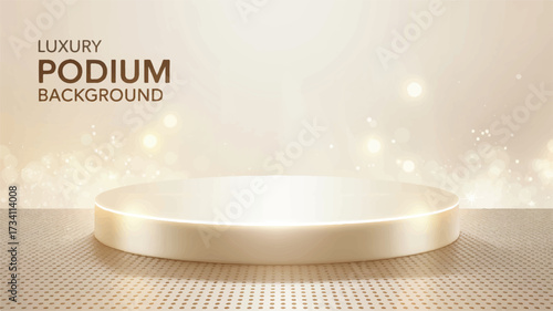 A luxurious white podium background with a soft, ethereal glow.  (1)_traced