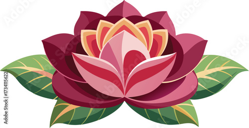 realistic oil paint flower petal icon.