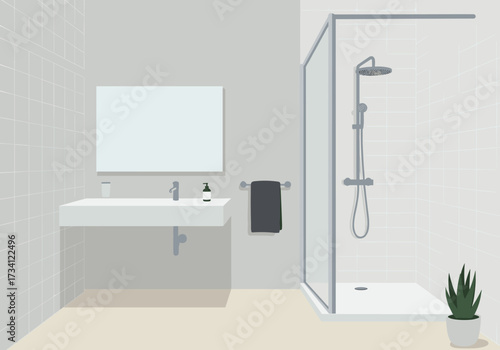 Modern bathroom design home minimalist aesthetic indoor serenity and functionality