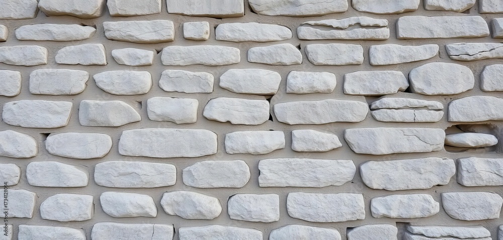 Fototapeta premium Ancient weathered stone wall, rough texture, grey tones, vertical, natural