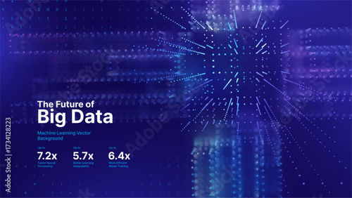 Big Data Storage Technology. Abstract Data Cube Lines Background. Modern Technology Banner. Information Server. Data Science Computer Science Algorithms Vector Illustration.