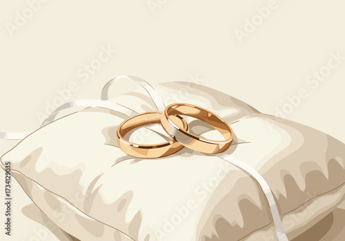 Wedding rings exchange ceremony elegant venue digital romantic setting view love symbolism