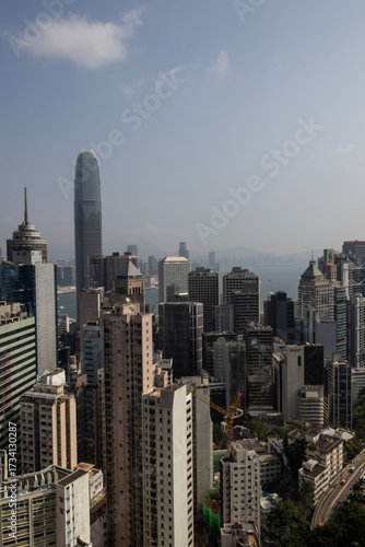amazing hong kong skyline from a high vantage point