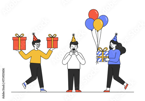 Birthday celebration with friends home festive atmosphere cheerful viewpoint joyous occasion