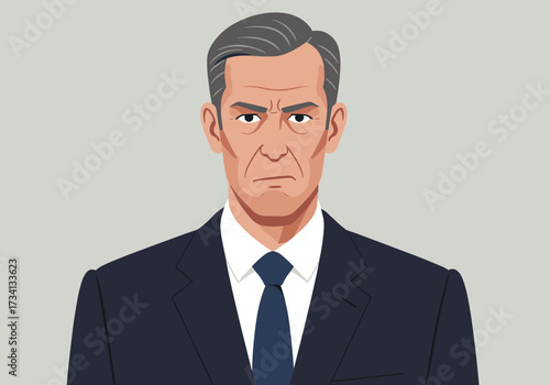 Business leader portrait corporate office digital professional environment serious viewpoint leadership concept