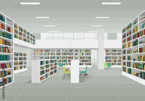 Exploring modern library spaces organized book collections urban environment digital aerial view knowledge hub