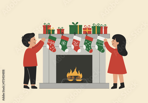 Celebrating christmas traditions cozy home festive atmosphere children joyful moments