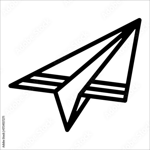 Paper Plane  Icon Element For Design