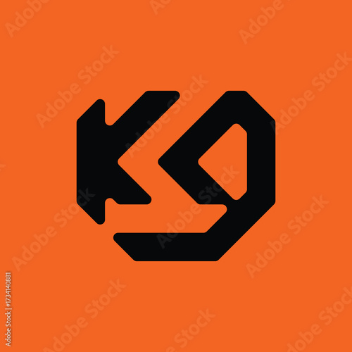 vector illustration of a hand cursor logo design, logo concept for start up company