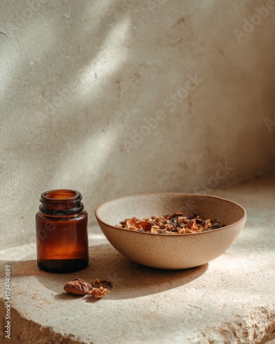 Warm Tones of Dried Herbs in a Cozy Setting