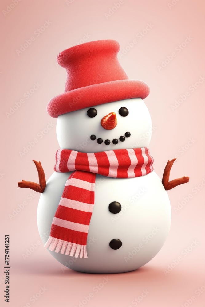 Fototapeta premium Snowman winter representation celebration.