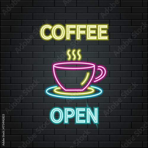 Vector neon illustration of 