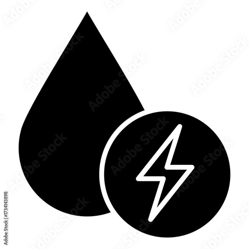 Hydropower Blue Icon