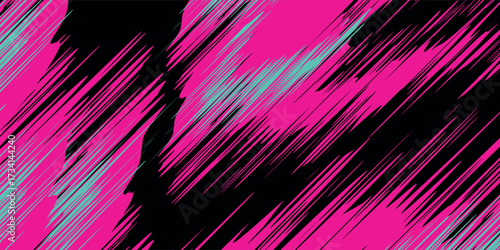 Car sticker wrap banner abstract sporty lines pink blue greenish grunge color combination brush storm thunder modern pattern racing motorsport.