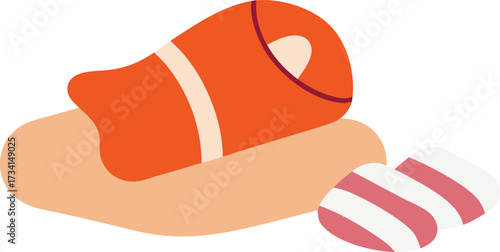 Cozy warm slippers and soft blanket vector illustration for a relaxing lifestyle aesthetic