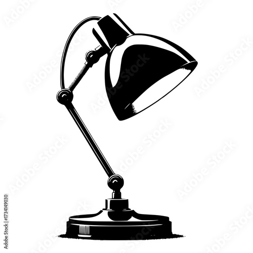 Aesthetic study table lamp vector illustration