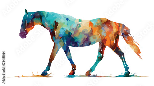 Exquisite Watercolor Horse Painting For Creative Projects
