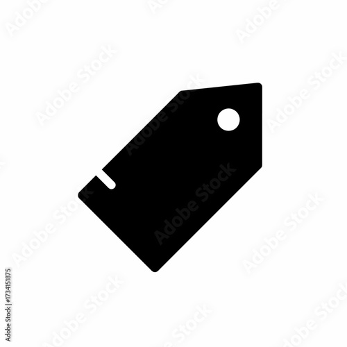 Vector graphic of a blank price tag for sales and discounts