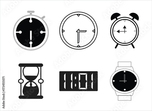 vector illustration of a clock