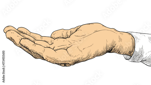 Male Hand in Creative Cartoon Vector Illustration for Versatile Graphic Design Inspirations