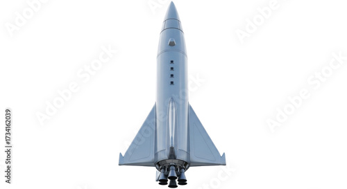 Fototapeta Naklejka Na Ścianę i Meble -  Isolated spacecraft design is ready for launch, space travel, and exploration missions