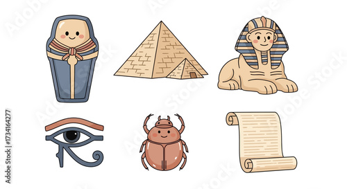 Vector art of egyptian icons