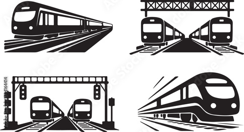 Train Railroad Railway Locomotive Travel Subway Transport Railroad Graphic