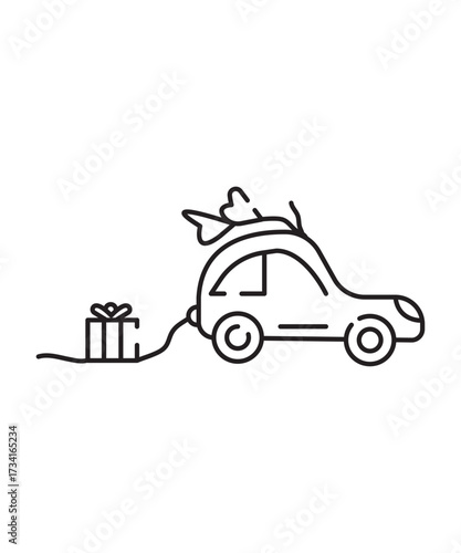 gift car icon, vector best line icon.
