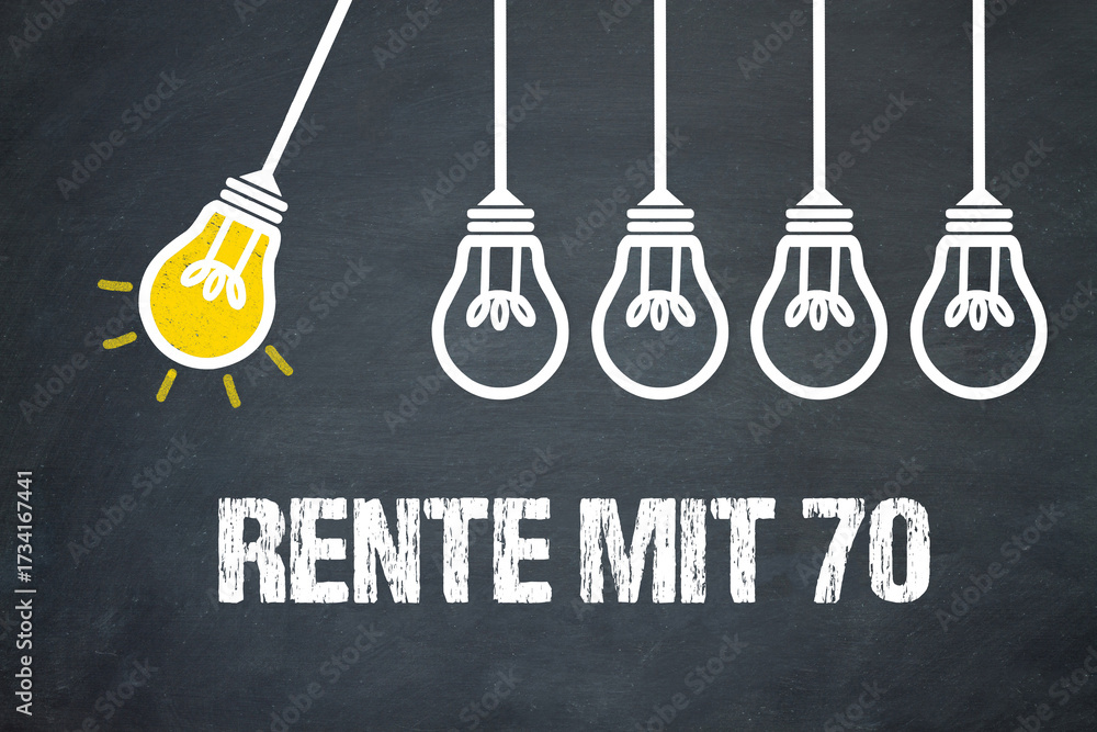 Fototapeta premium Rente mit 70 