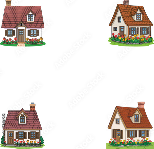 Charming Cottages in a Row