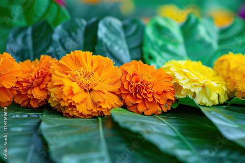 Abstract vivid greeting card with holiday composition for happy celebrate Onam on colored background