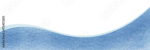 青色の淡い水彩で描かれた和風の波の背景