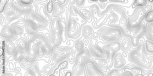 Topographic map background geographic line map with elevation assignments. Modern design with White background with topographic wavy pattern design.paper texture Imitation of a geographical map shades