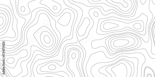 Topographic map background geographic line map with elevation assignments. Modern design with White background with topographic wavy pattern design.paper texture Imitation of a geographical map shades