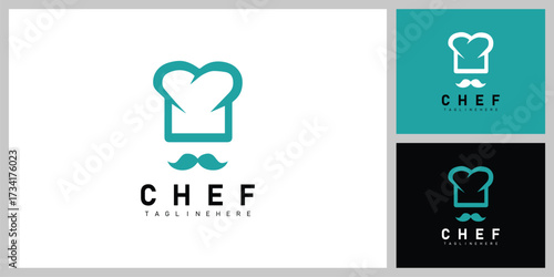 Chef Hat Symbol – Culinary, Food and Restaurant Logo Design Vector
