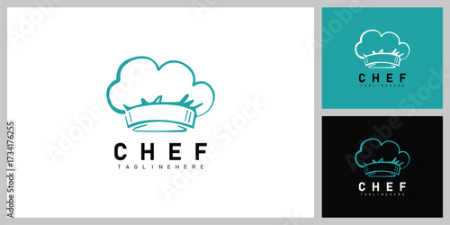 Chef Hat Symbol – Culinary, Food and Restaurant Logo Design Vector
