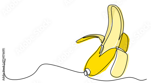 illustration of banana line art