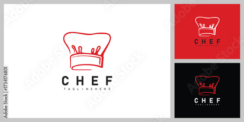 Chef Hat Symbol – Culinary, Food and Restaurant Logo Design Vector
