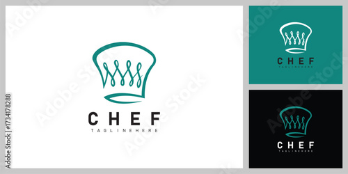 Chef Hat Symbol – Culinary, Food and Restaurant Logo Design Vector

