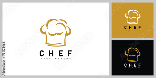 Chef Hat Symbol – Culinary, Food and Restaurant Logo Design Vector
