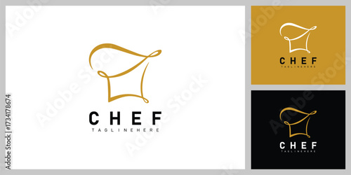 Chef Hat Symbol – Culinary, Food and Restaurant Logo Design Vector

