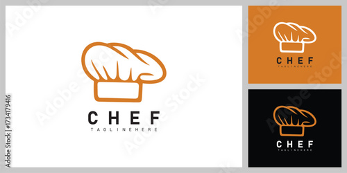 Chef Hat Symbol – Culinary, Food and Restaurant Logo Design Vector
