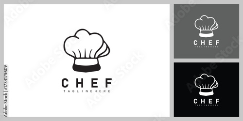Chef Hat Symbol – Culinary, Food and Restaurant Logo Design Vector
