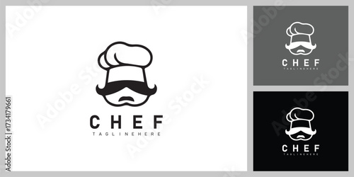 Chef Hat Symbol – Culinary, Food and Restaurant Logo Design Vector
