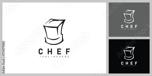 Chef Hat Symbol – Culinary, Food and Restaurant Logo Design Vector

