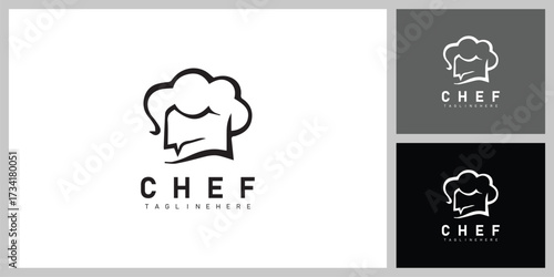 Chef Hat Symbol – Culinary, Food and Restaurant Logo Design Vector
