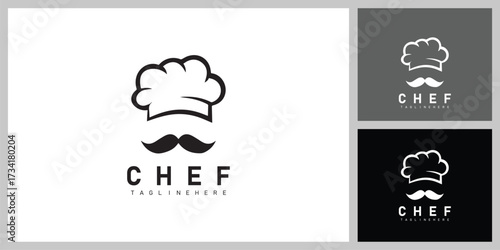 Chef Hat Symbol – Culinary, Food and Restaurant Logo Design Vector
